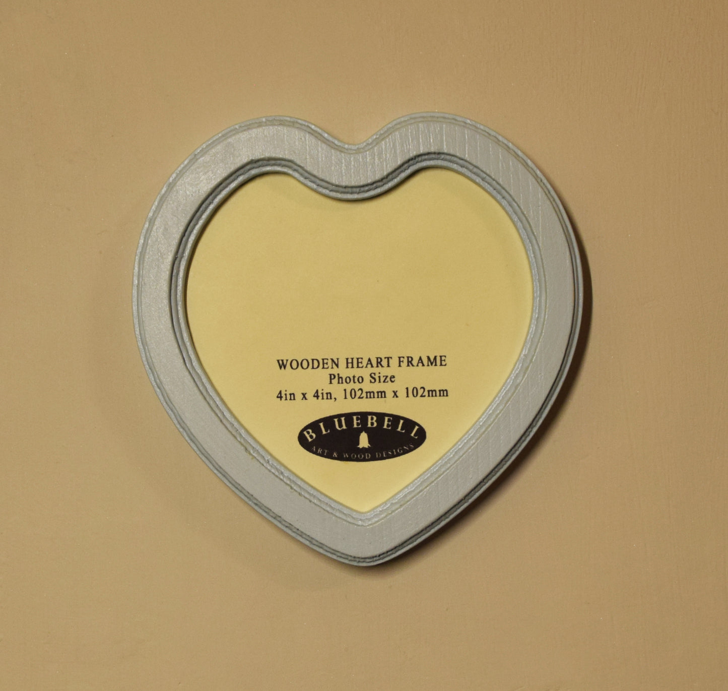 Baby Blue 4" x 4" Heart Handmade Wooden Photo Picture Frame