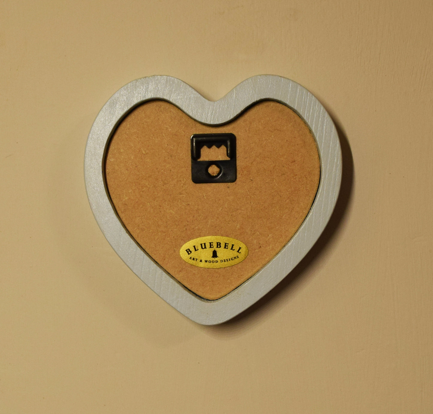 Baby Blue Heart Shaped Wooden Photo Frame 4"x4", 3"x3"