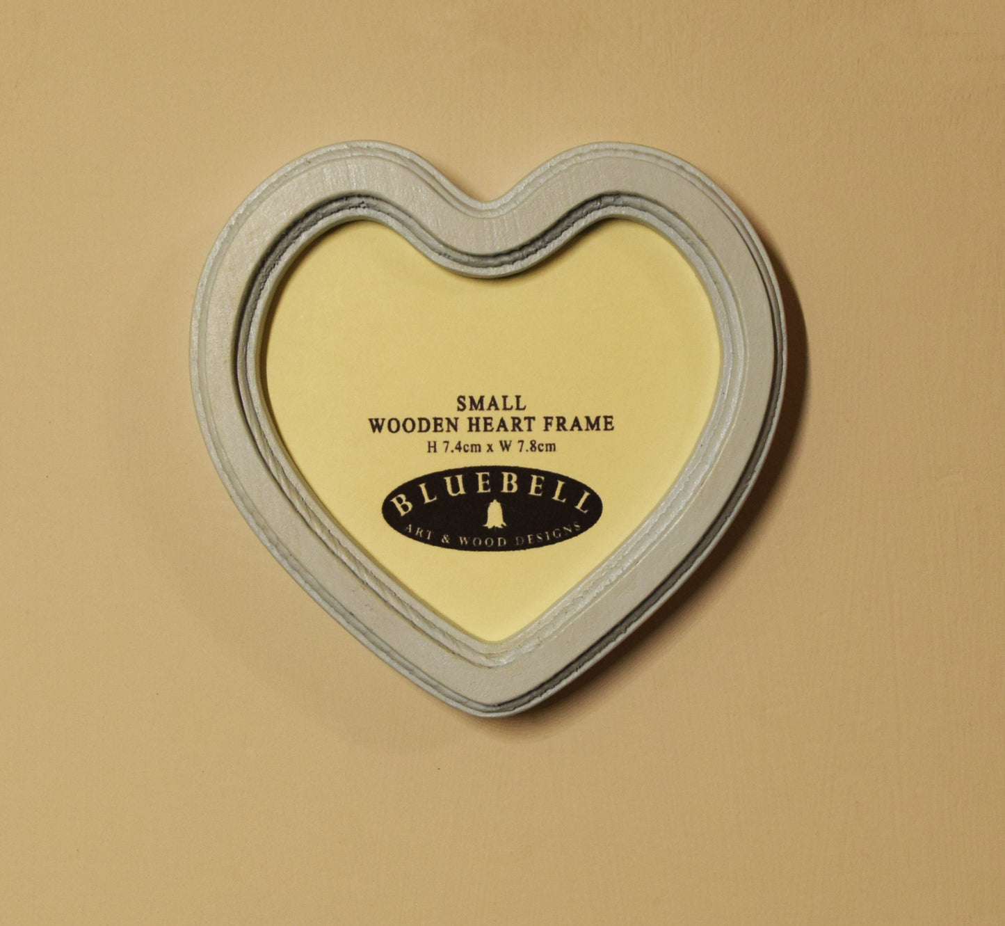 Baby Blue 3" x 3" Heart Handmade Wooden Photo Picture Frame