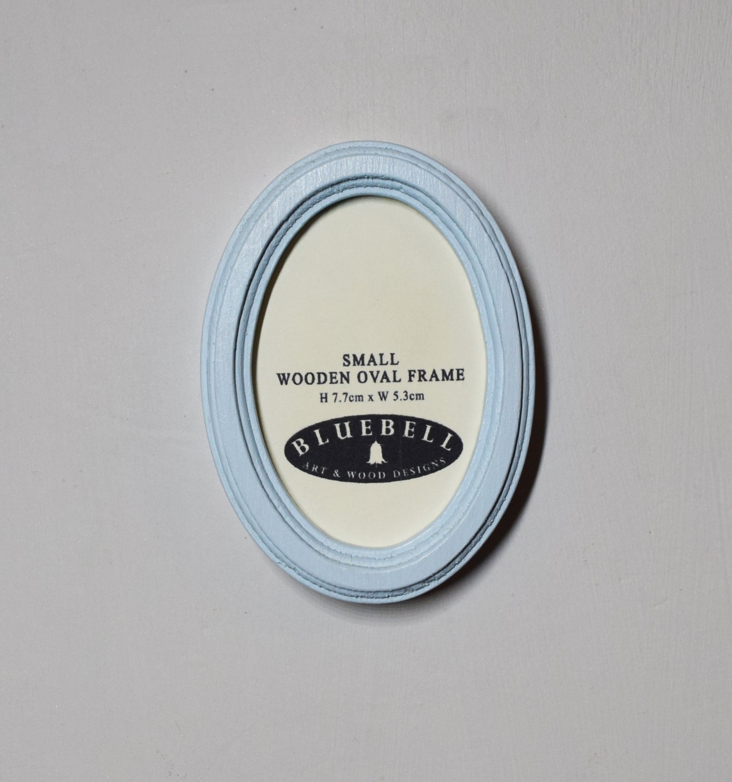Baby Blue 2" x 3" Oval Handmade Wooden Photo Picture Frame