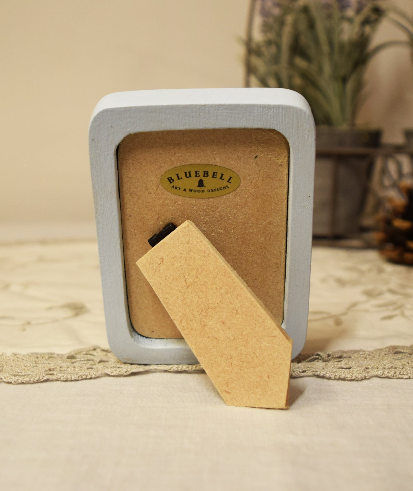 Baby Blue 2" x 3" Rectangle Handmade Wooden Photo Picture Frame