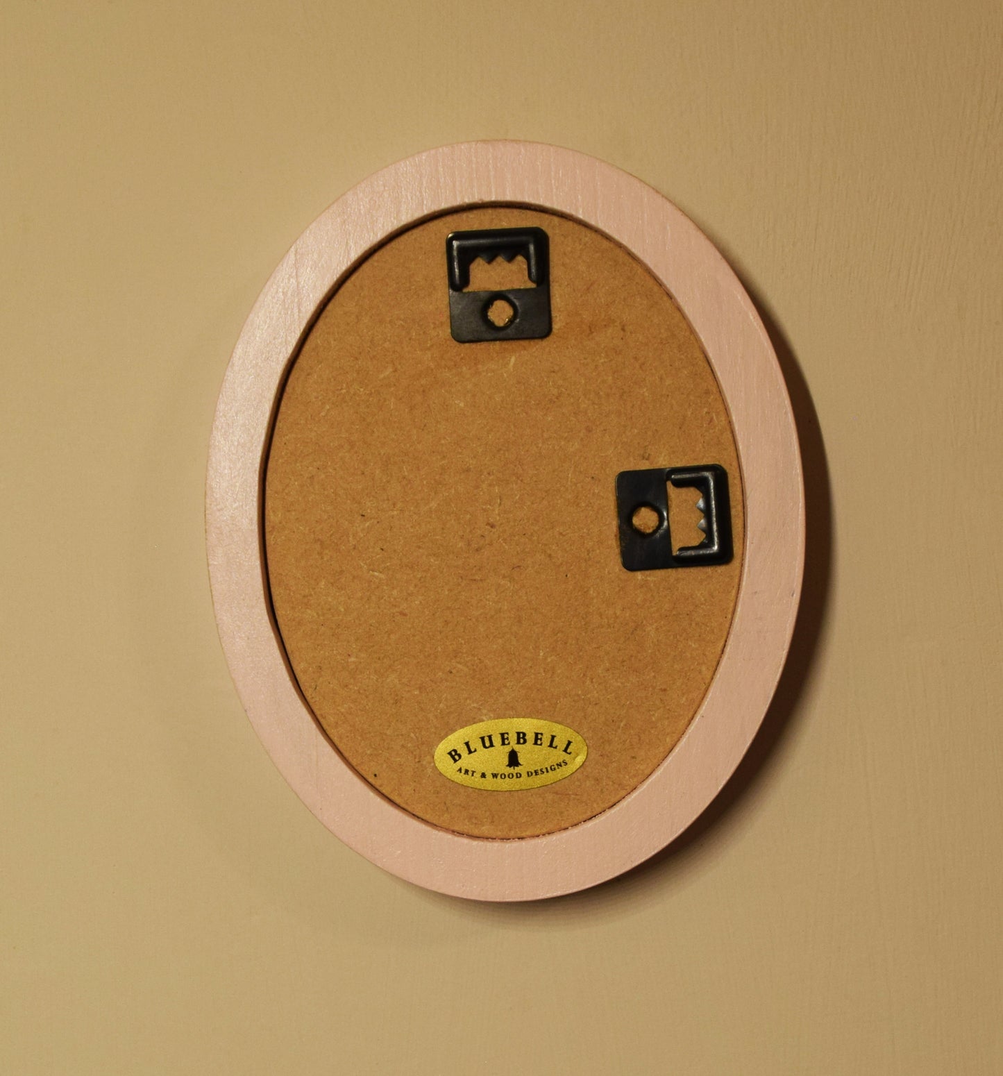 Baby Pink 3" x 4" Oval Handmade Wooden Photo Picture Frame