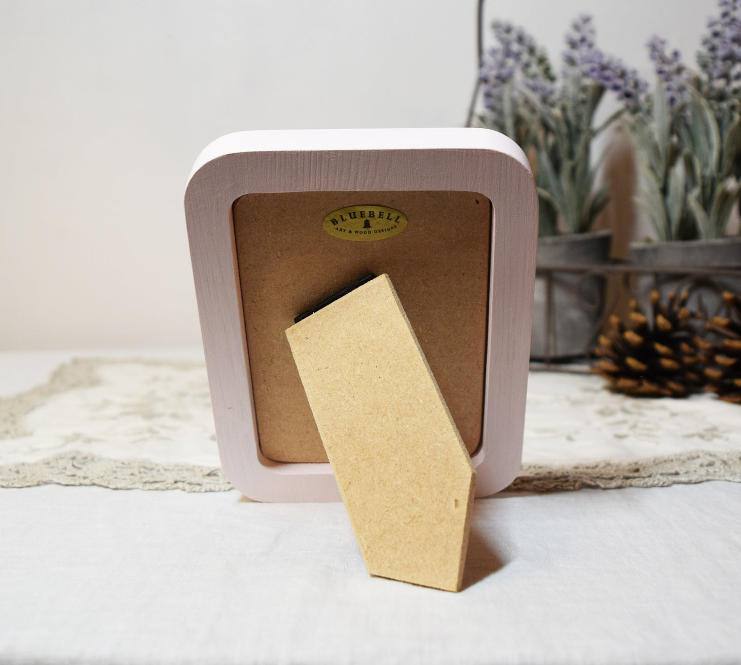 Baby Pink 3" x 4" Rectangle Handmade Wooden Photo Picture Frame