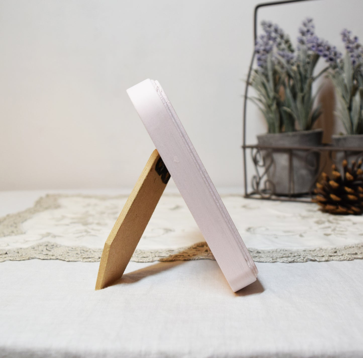 Baby Pink 3" x 4" Rectangle Handmade Wooden Photo Picture Frame