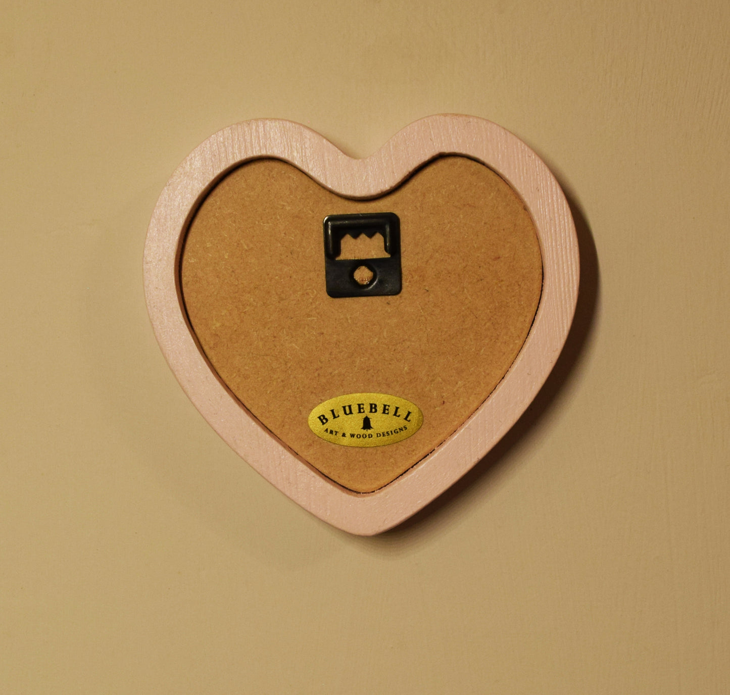 Baby Pink 3" x 3" Heart Handmade Wooden Photo Picture Frame