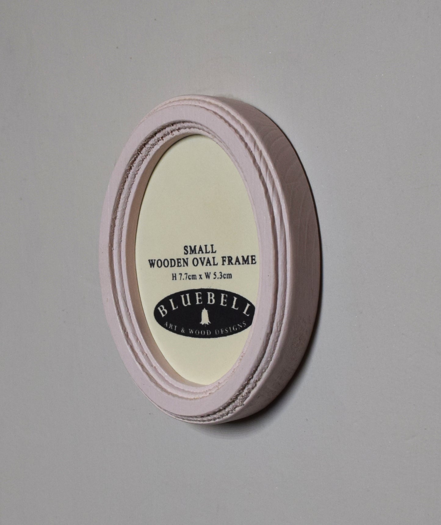 Baby Pink 2" x 3" Oval Handmade Wooden Photo Picture Frame