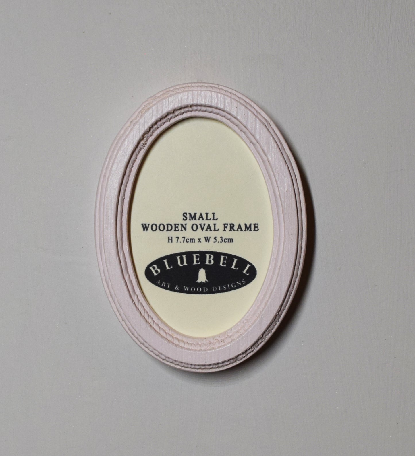 Baby Pink 2" x 3" Oval Handmade Wooden Photo Picture Frame