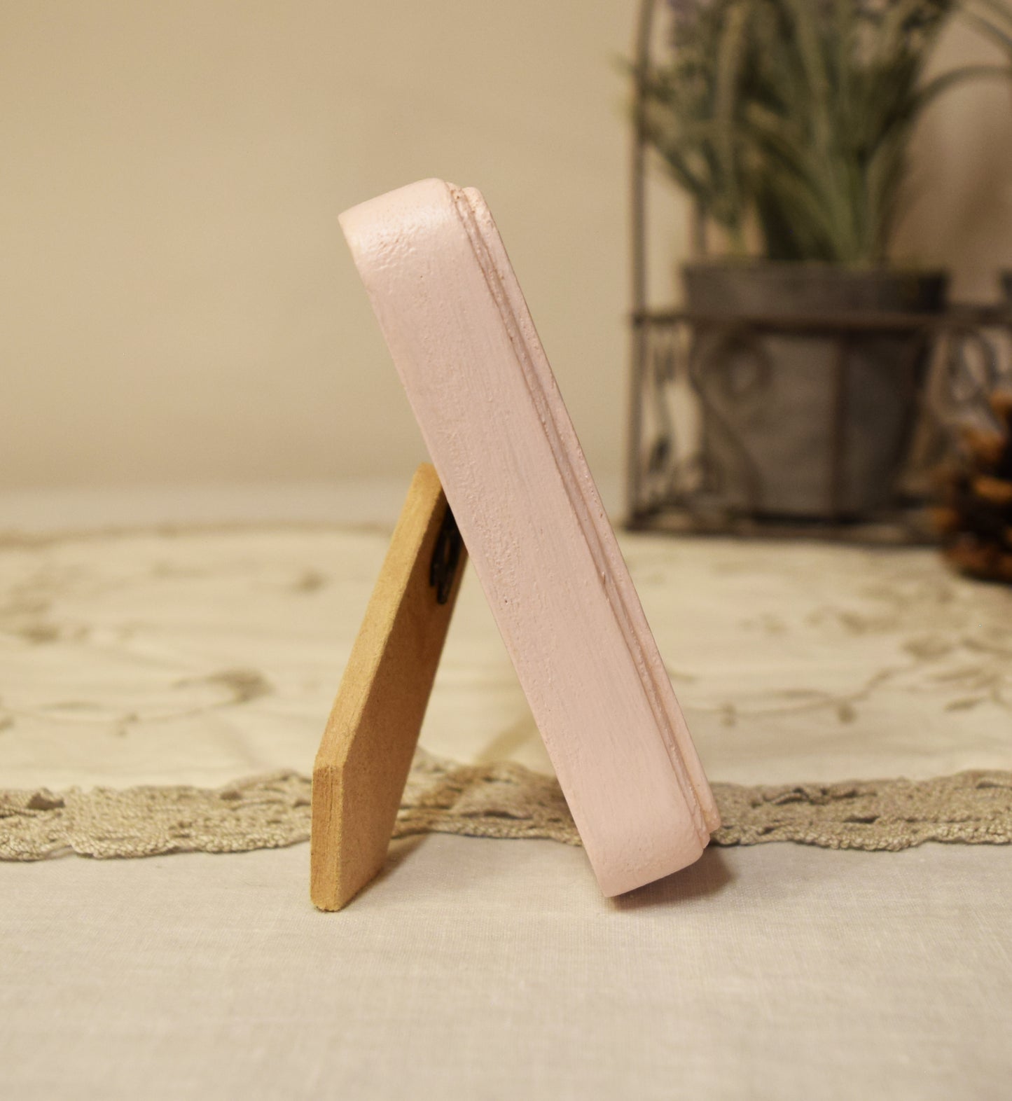Baby Pink 2" x 3" Rectangle Handmade Wooden Photo Picture Frame