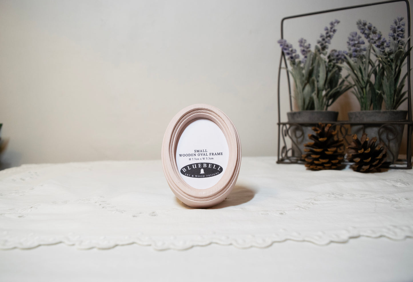 Ballerina Pink 2" x 3" Oval Handmade Wooden Photo Picture Frame