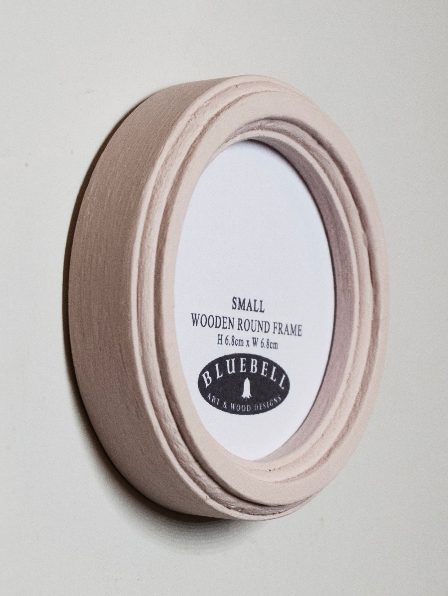 Ballerina Pink 2.5" x 2.5" Round Handmade Wooden Photo Picture Frame