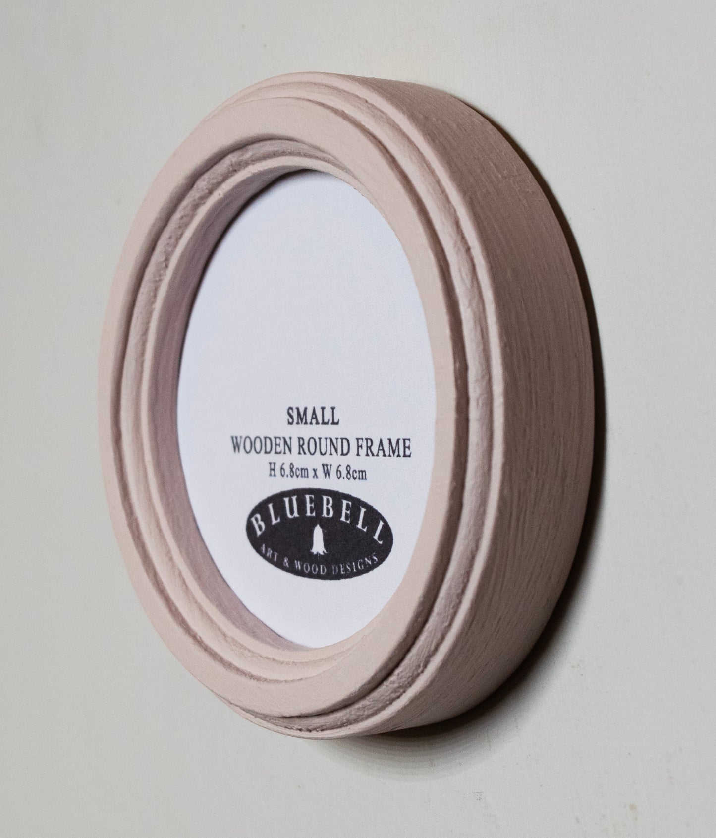 Ballerina Pink 2.5" x 2.5" Round Handmade Wooden Photo Picture Frame