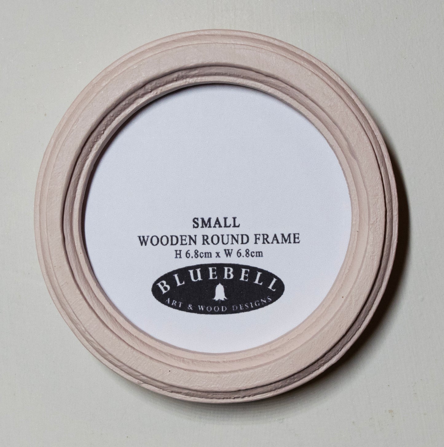 Ballerina Pink 2.5" x 2.5" Round Handmade Wooden Photo Picture Frame