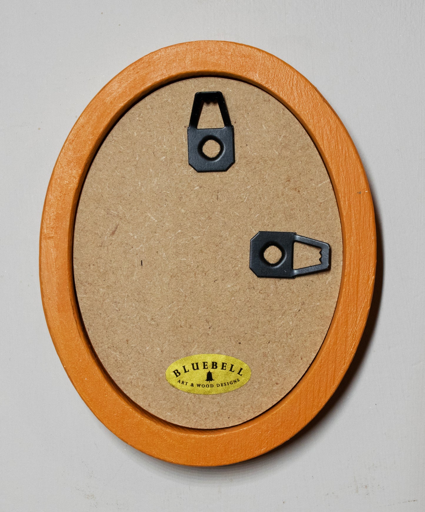 Orange 3" x 4" Oval Handmade Wooden Photo Picture Frame