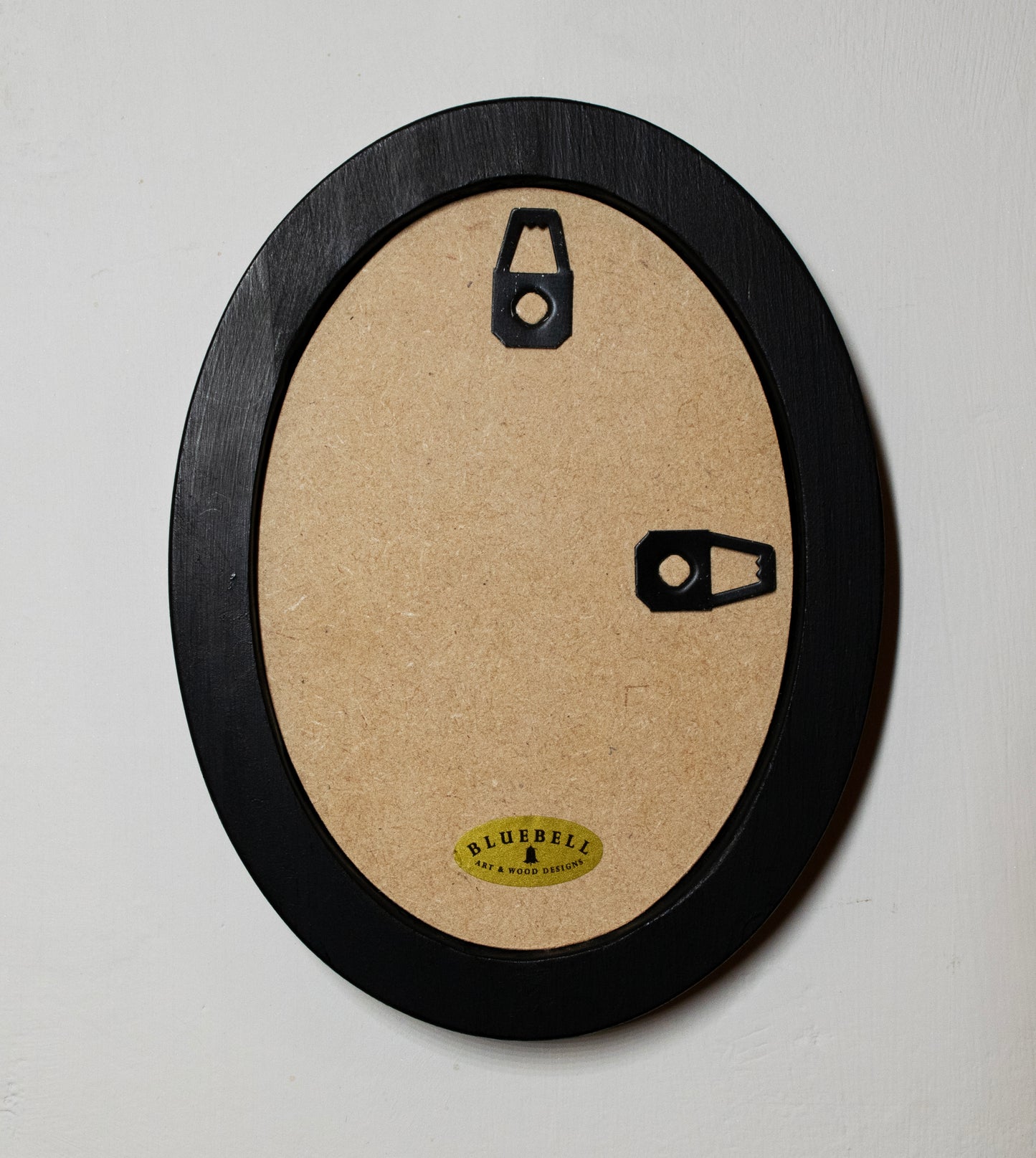 Black 3.5" x 5" Oval Handmade Wooden Photo Picture Frame