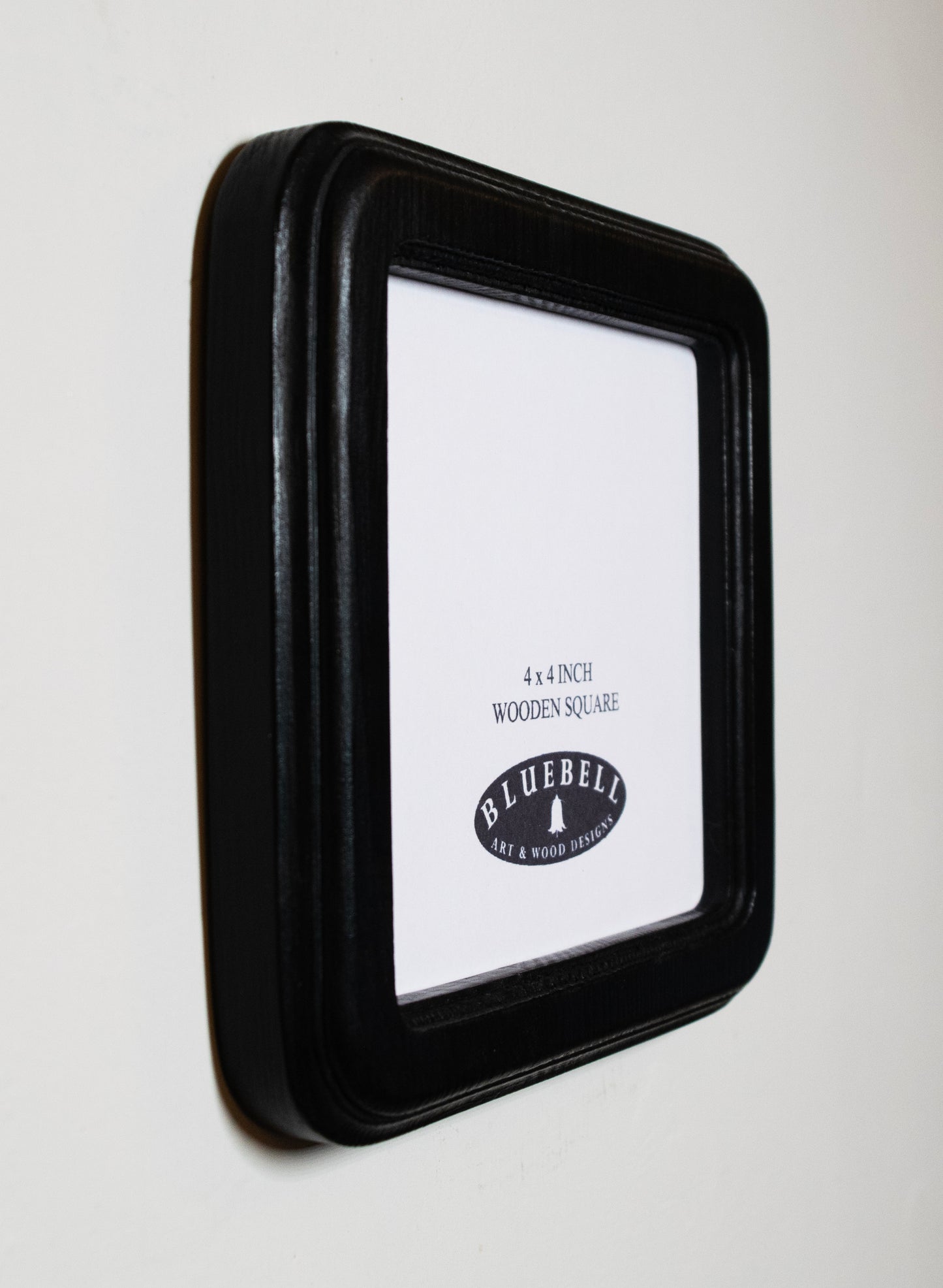 Black 4" x 4" Square Handmade Wooden Photo Picture Frame