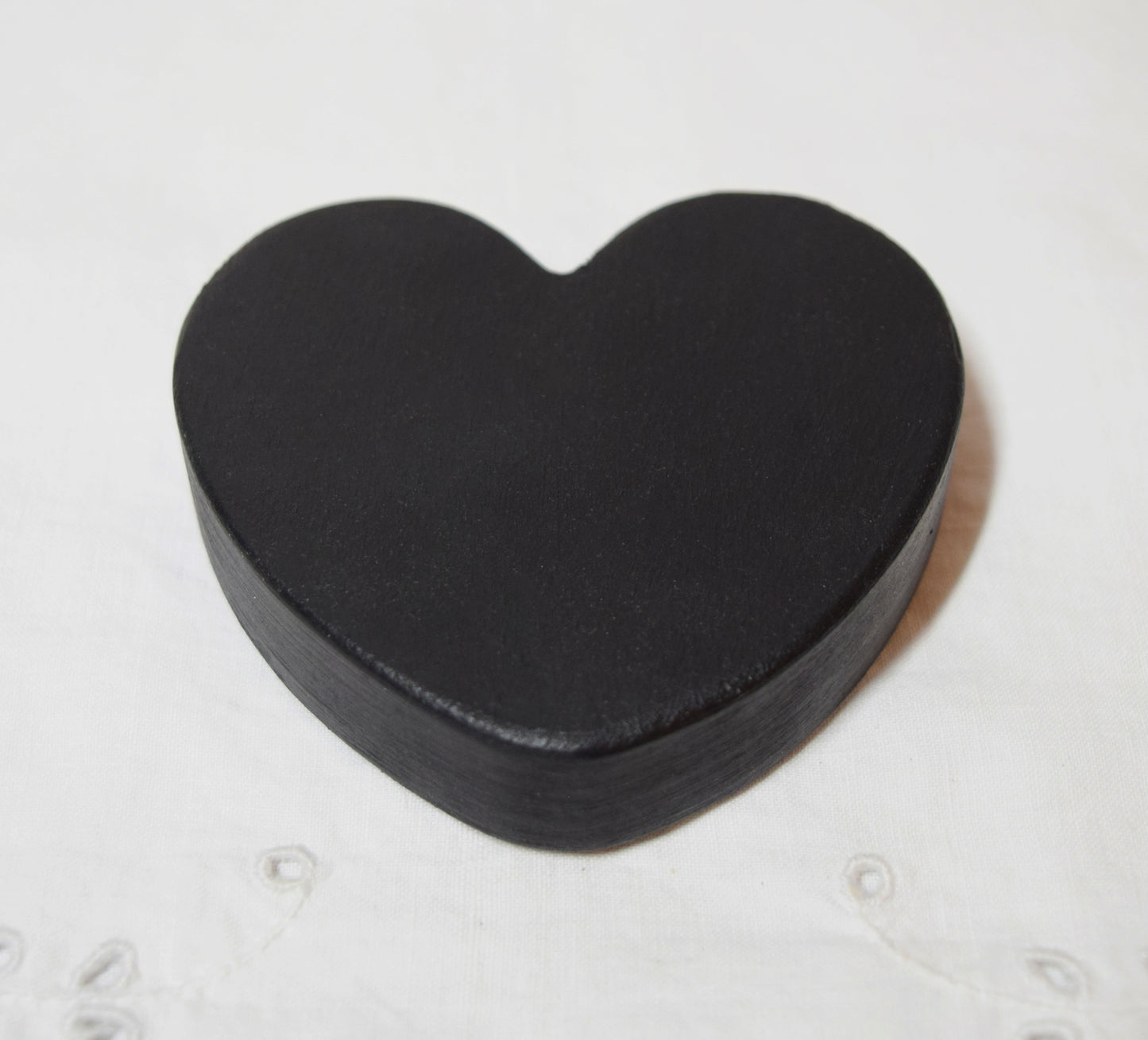 Black Wooden Love Heart Shelf Sitter Ornament 3"x3", 2"x2"