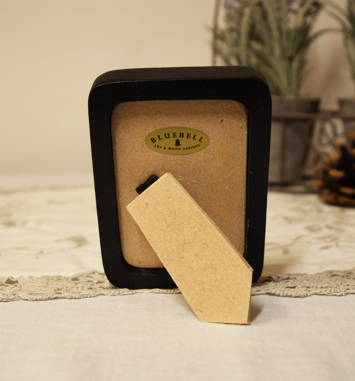 Black 2" x 3" Rectangle Handmade Wooden Photo Picture Frame