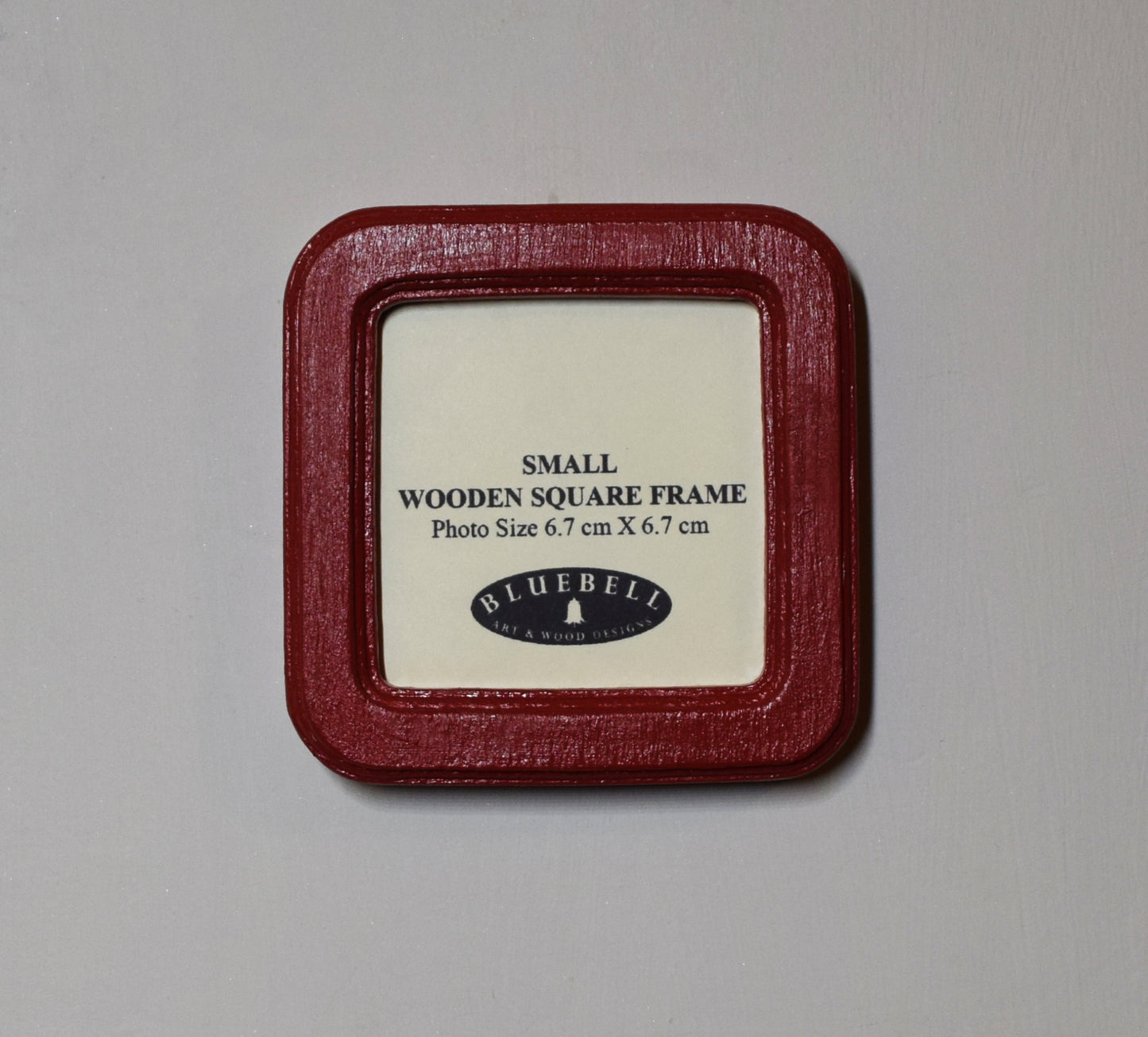 Red 2.5" x 2.5" Square Handmade Wooden Photo Picture Frame