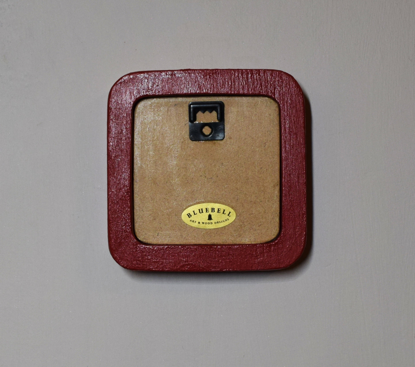 Red 2.5" x 2.5" Square Handmade Wooden Photo Picture Frame