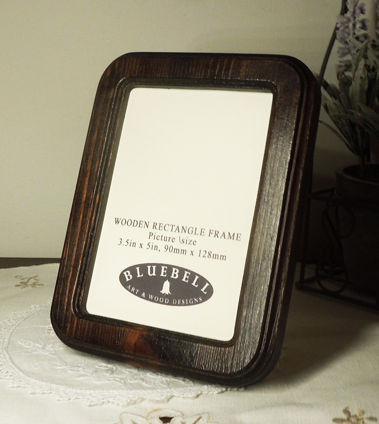 Dark Oak 3.5" x 5" Rectangle Roman Edged Handmade Wooden Photo Picture Frame