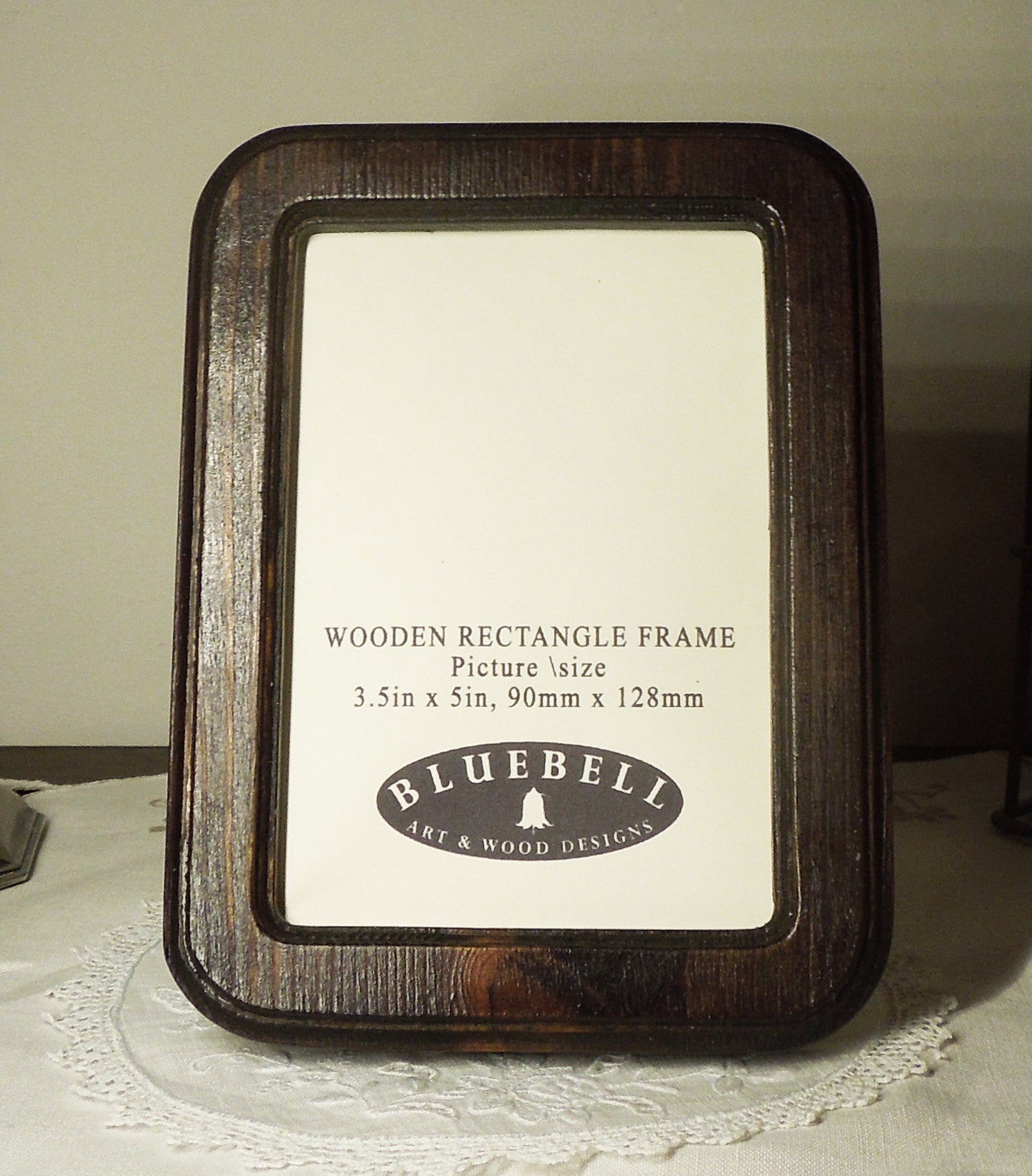 Dark Oak 3.5" x 5" Rectangle Roman Edged Handmade Wooden Photo Picture Frame