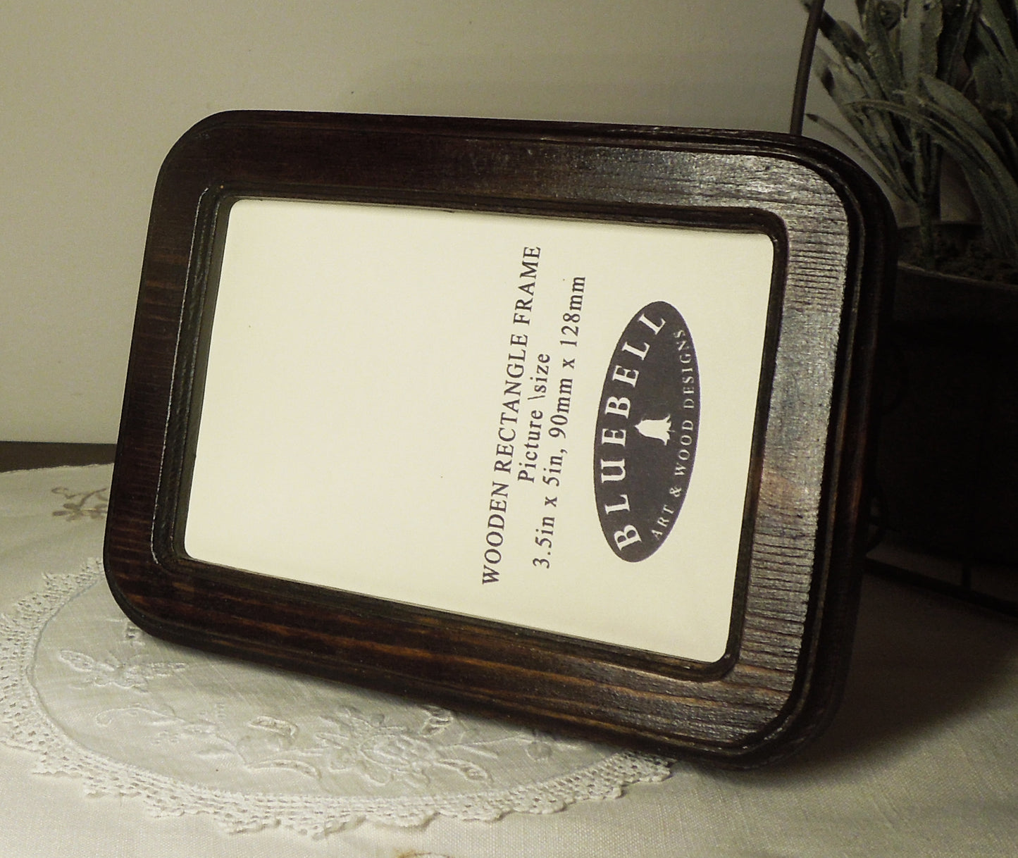 Dark Oak 3.5" x 5" Rectangle Roman Edged Handmade Wooden Photo Picture Frame