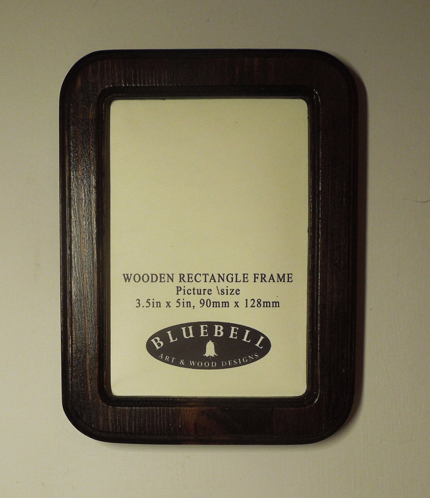 Dark Oak 3.5" x 5" Rectangle Roman Edged Handmade Wooden Photo Picture Frame