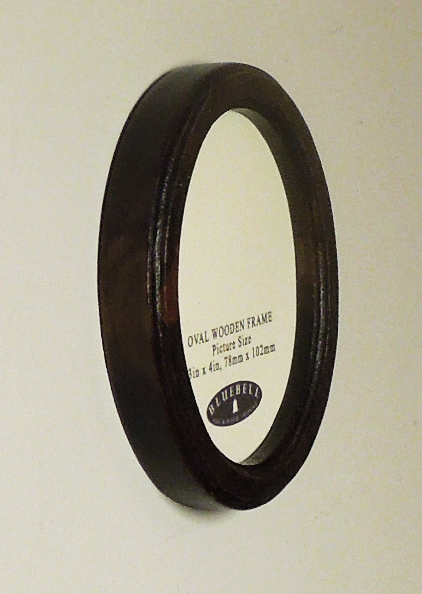 Dark Oak 3" x 4" Oval Handmade Wooden Photo Picture Frame