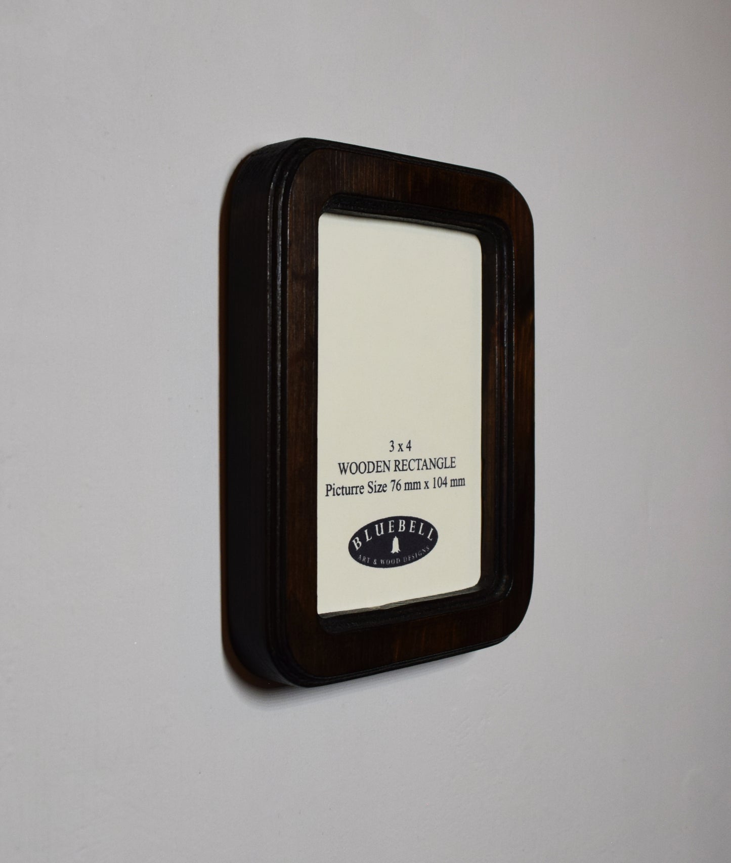 Dark Oak 3" x 4" Rectangle Handmade Wooden Photo Picture Frame
