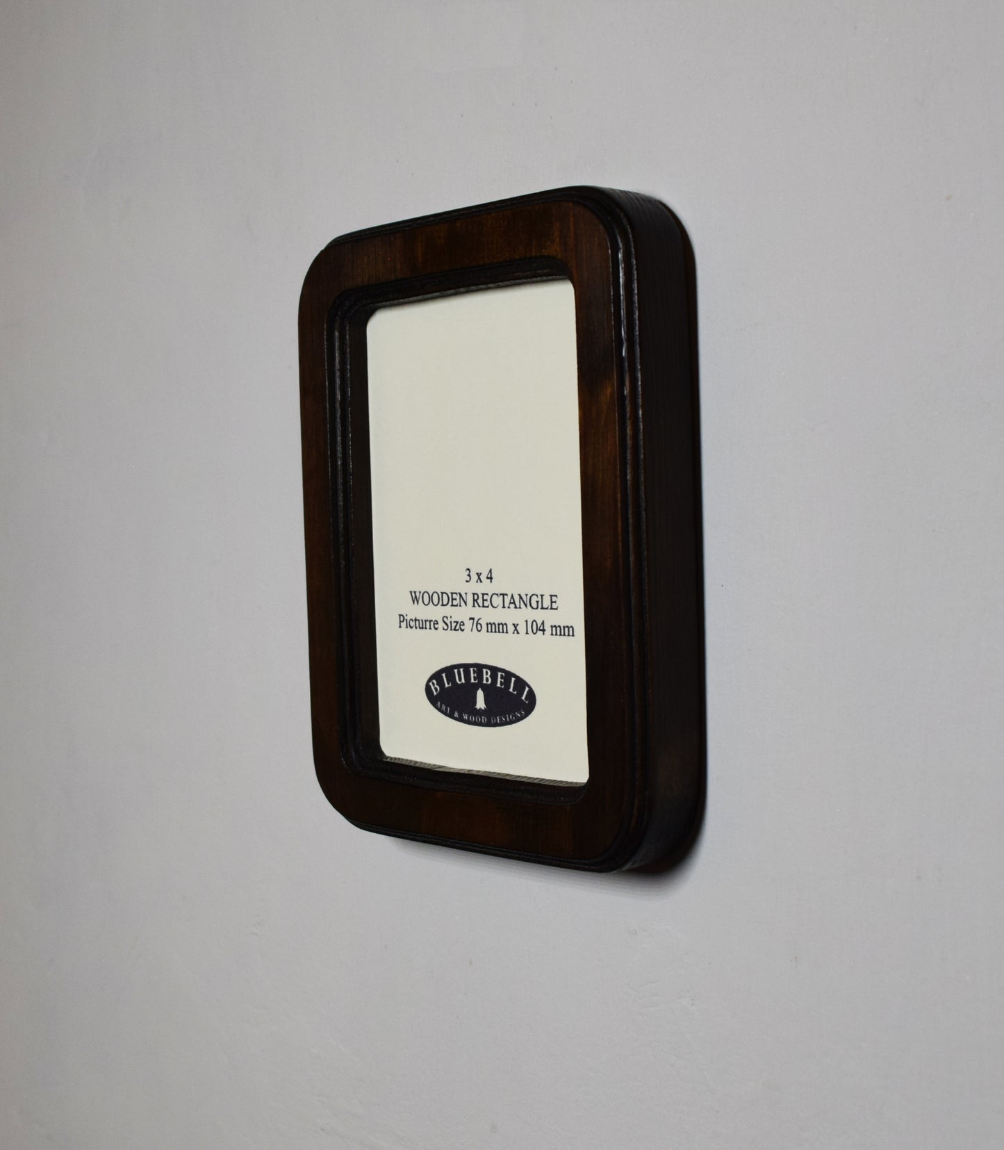 Dark Oak 3" x 4" Rectangle Handmade Wooden Photo Picture Frame