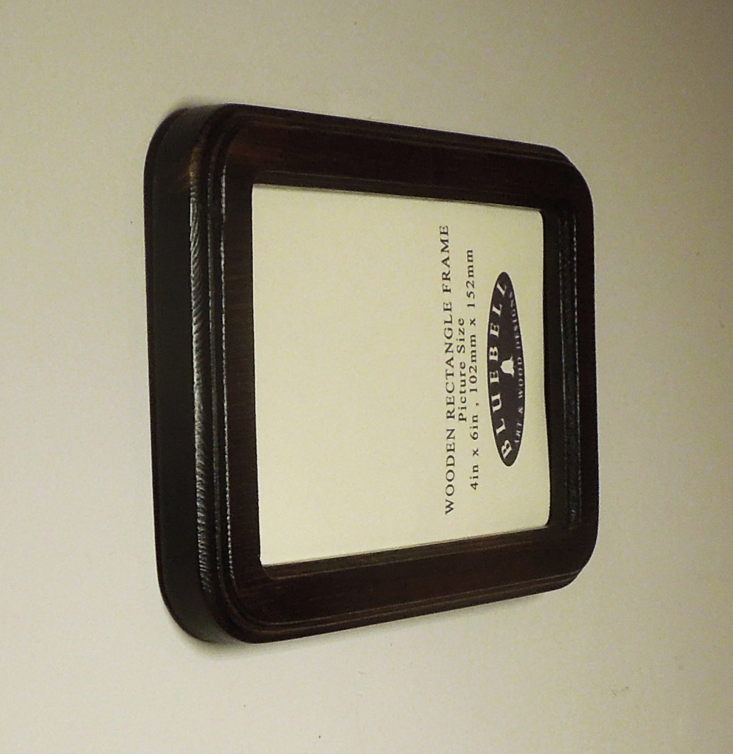 Dark Oak 4" x 6" Rectangle Roman Edged Handmade Wooden Photo Picture Frame