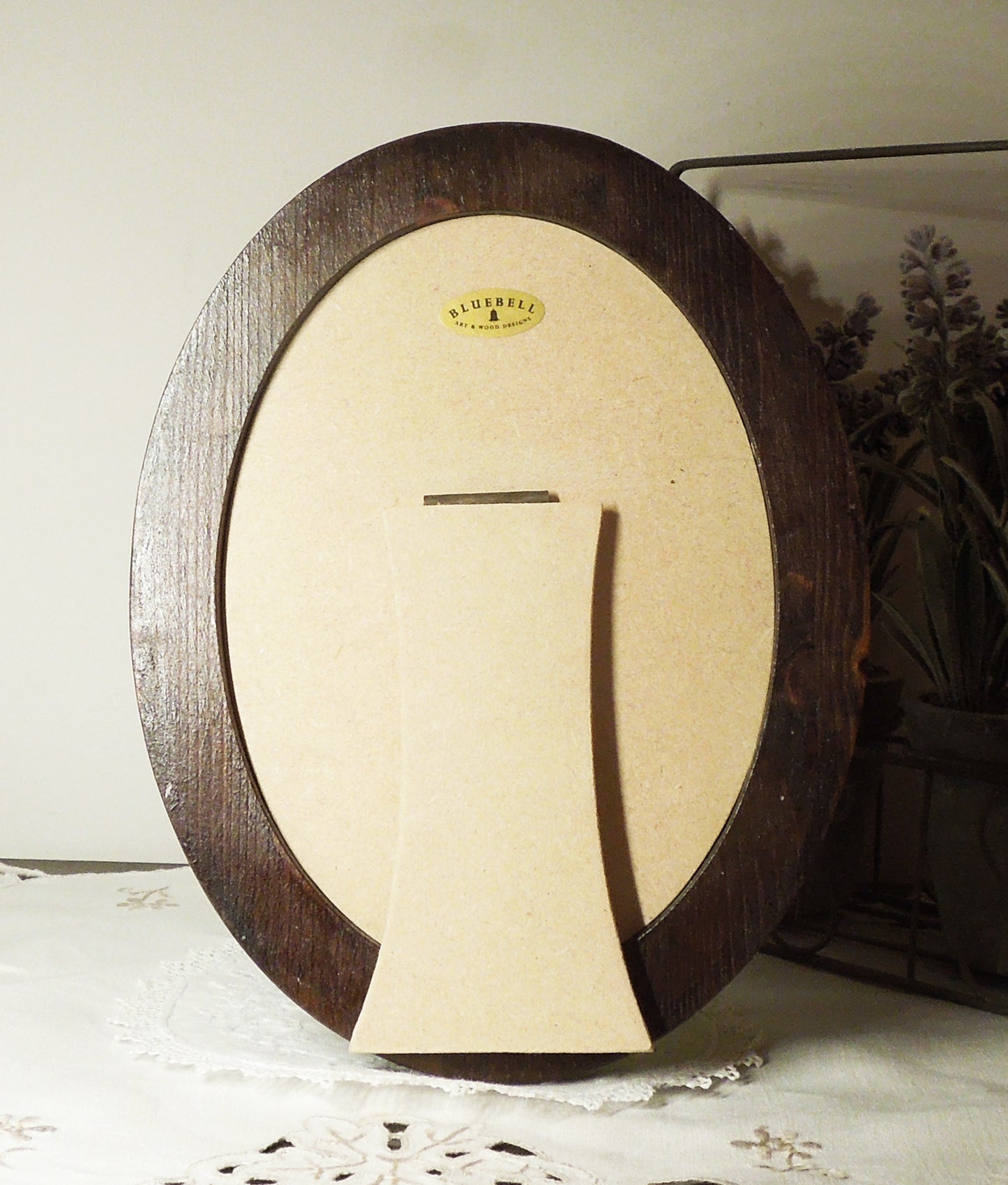 Dark Oak 5" x 7" Oval Roman Edged Handmade Wooden Photo Picture Frame