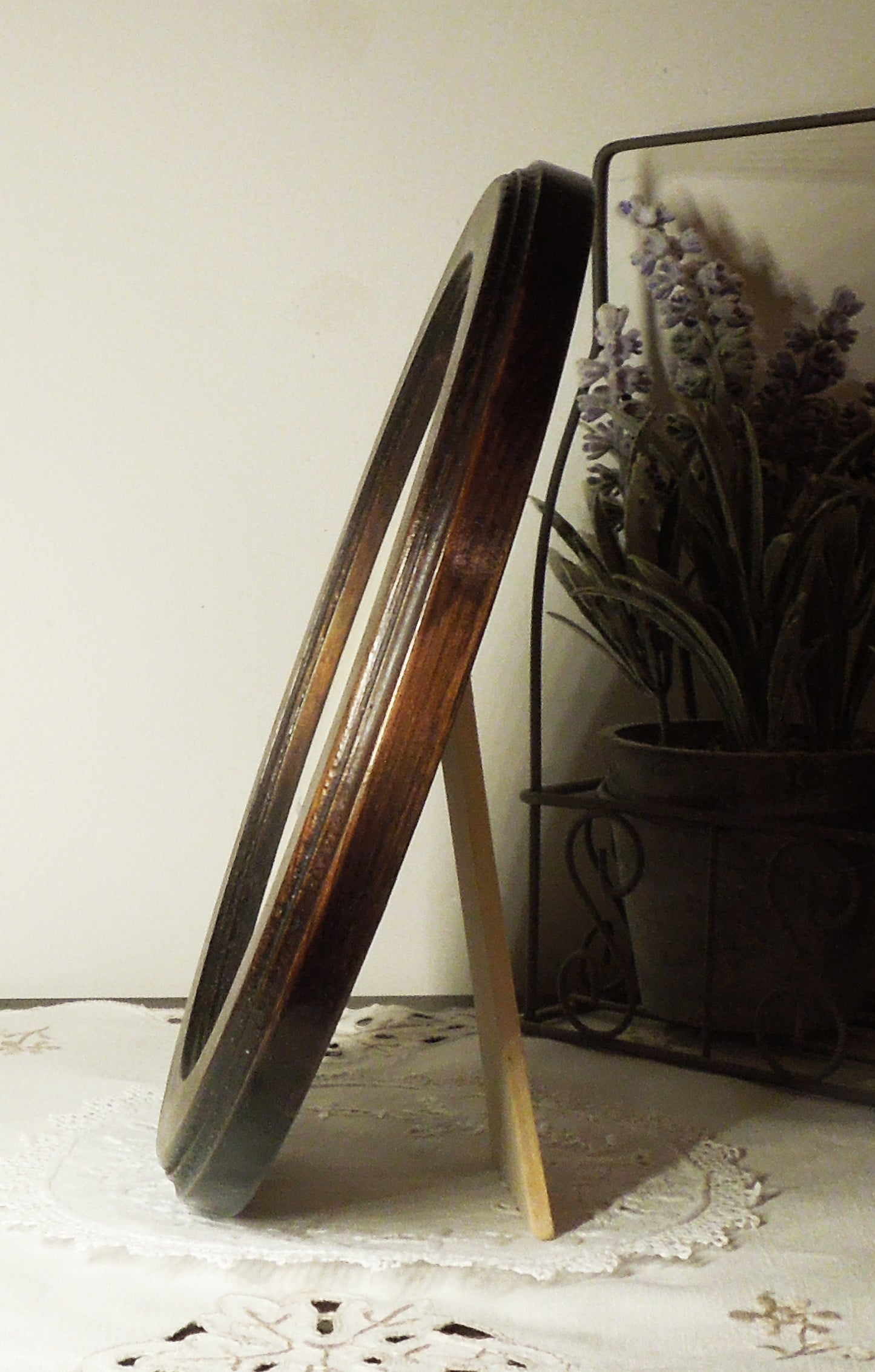 Dark Oak 5" x 7" Oval Roman Edged Handmade Wooden Photo Picture Frame