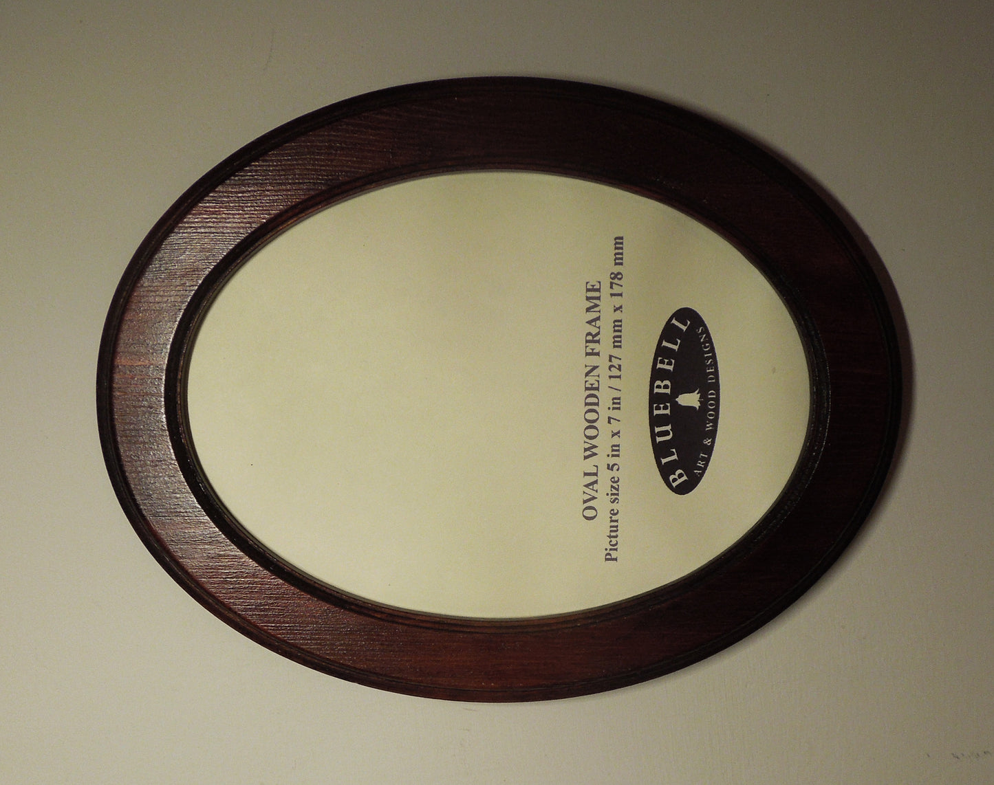 Dark Oak 5" x 7" Oval Roman Edged Handmade Wooden Photo Picture Frame