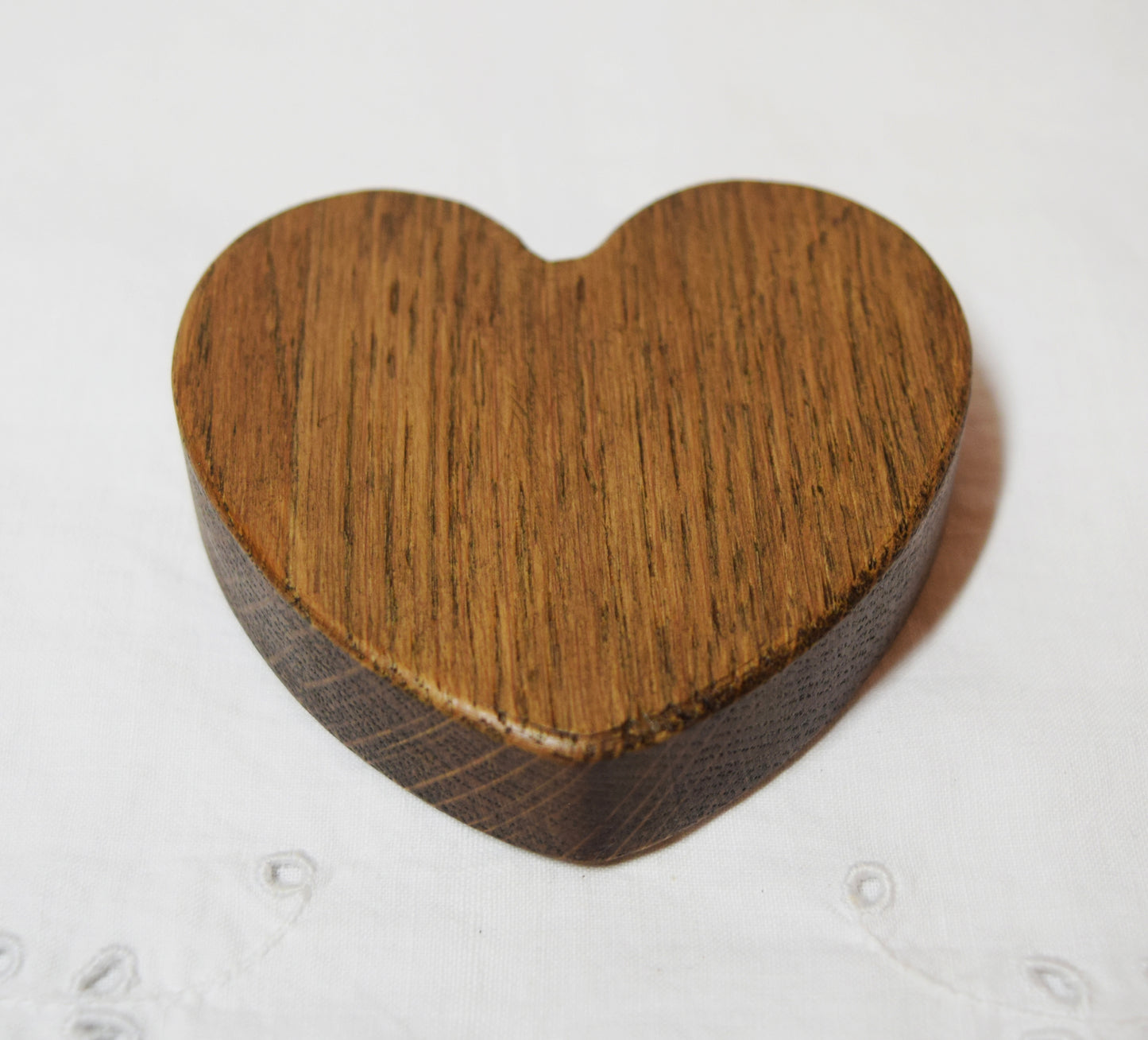 Dark Oak Wooden Love Heart Shelf Sitter Ornament 3"x3", 2"x2"