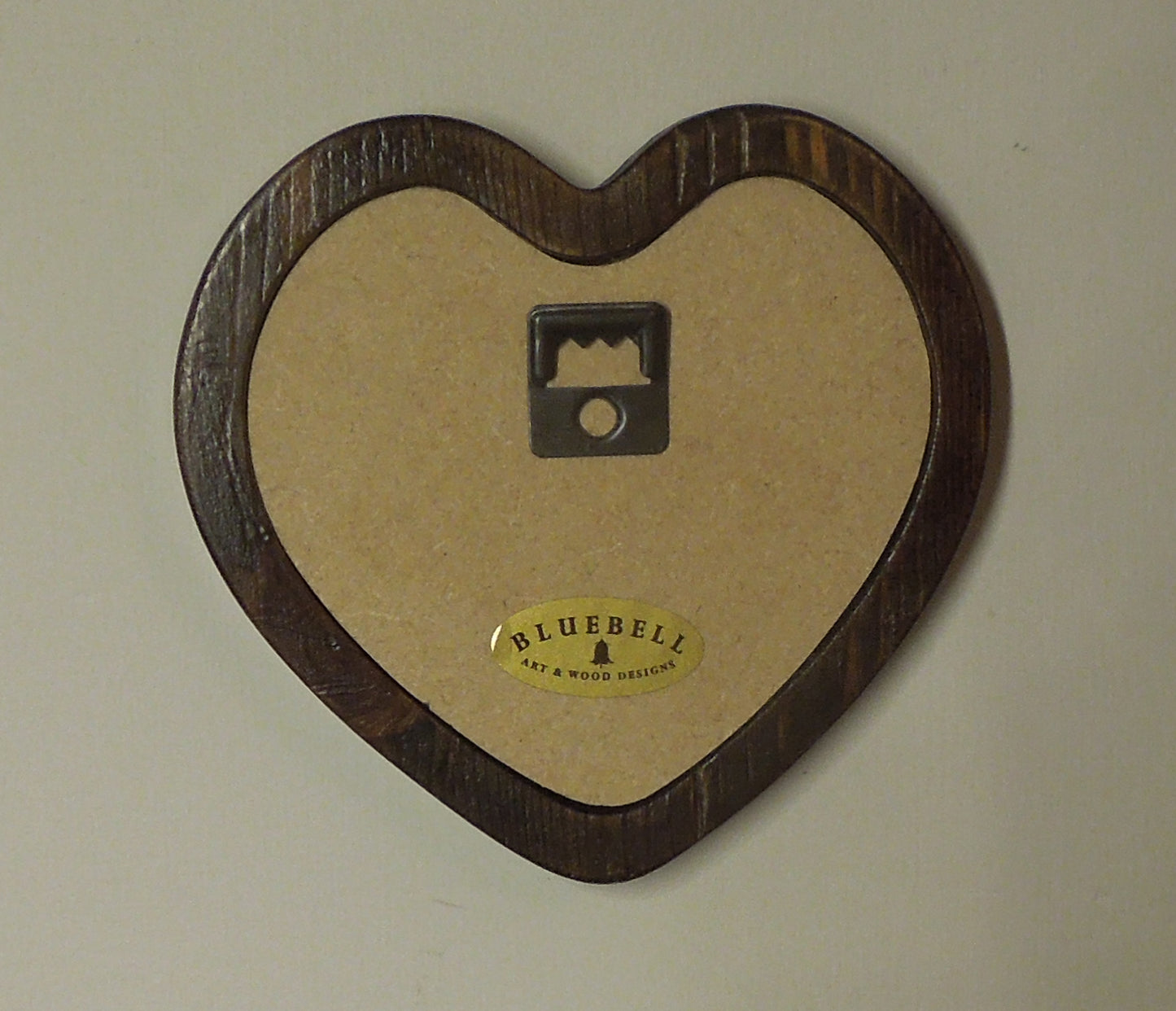 Dark Oak Heart Shaped Wooden Photo Frame 4"x4", 3"x3"