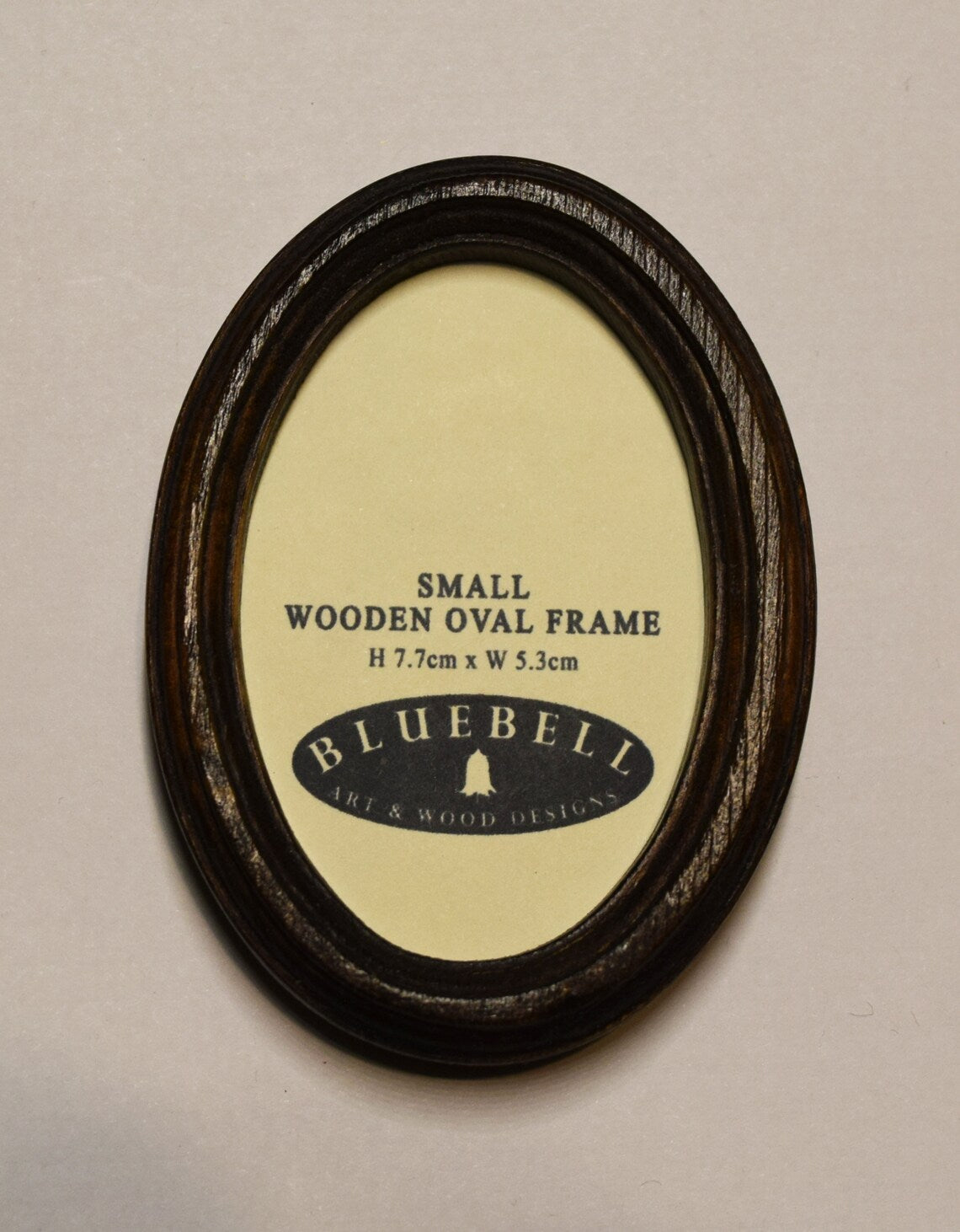 Dark Oak 2" x 3" Oval Handmade Wooden Photo Picture Frame