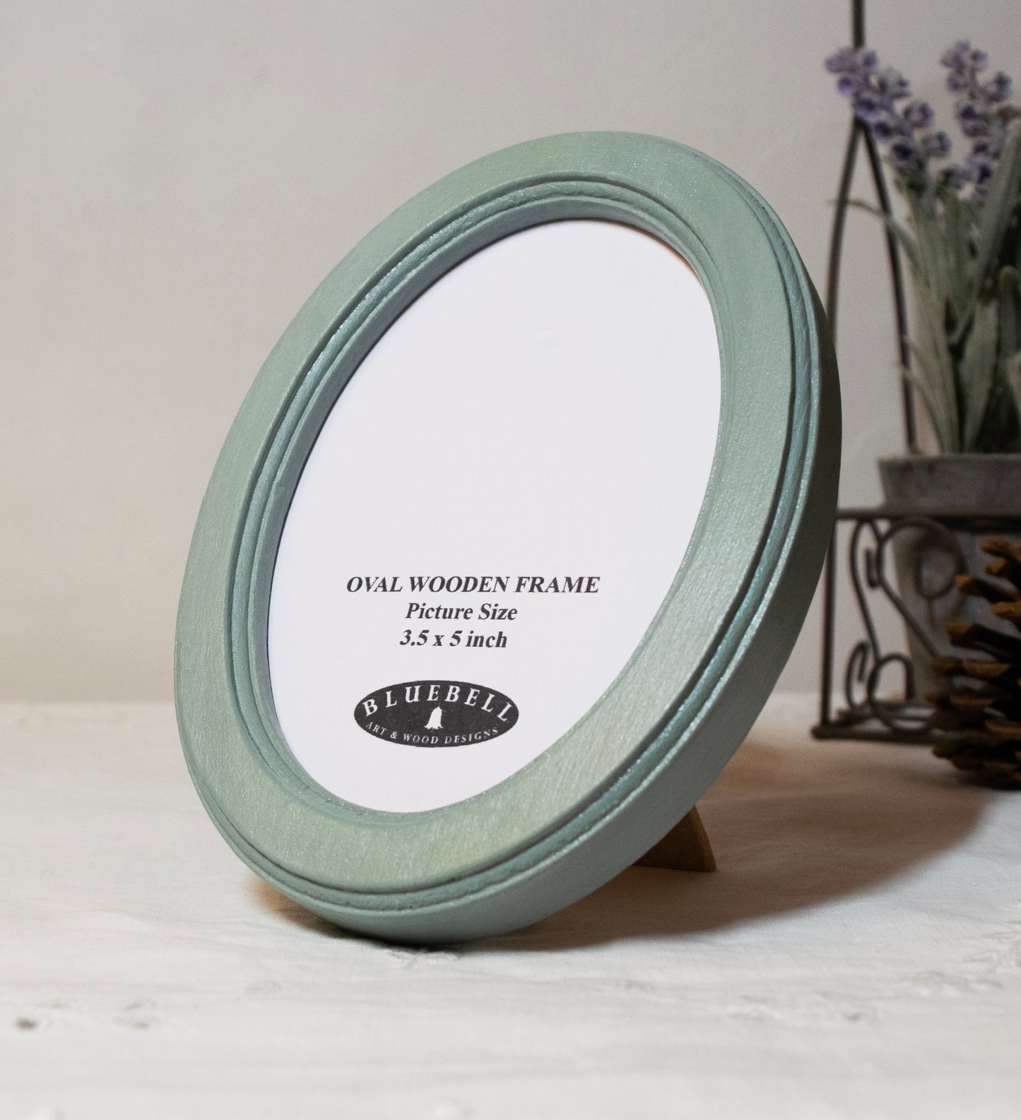 Duck Egg 3.5" x 5" Oval Handmade Wooden Photo Picture Frame