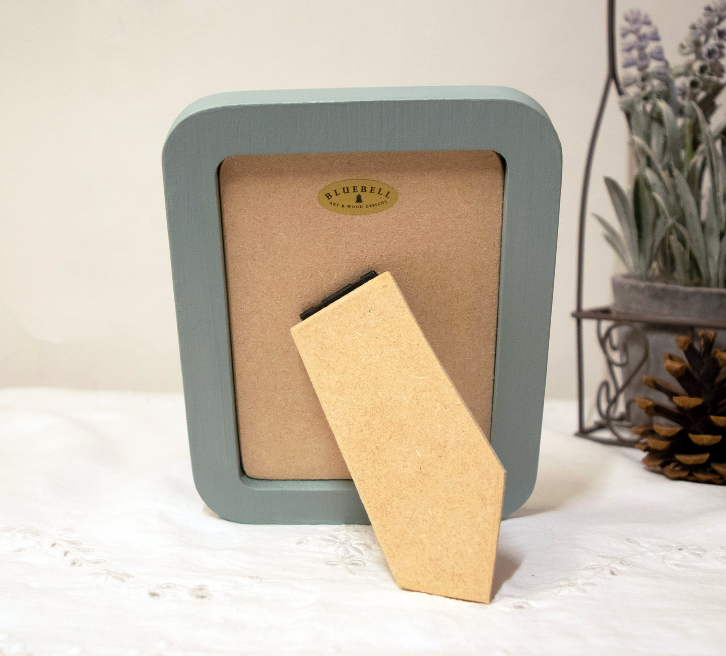 Duck Egg 3.5" x 5" Rectangle Roman Edged Handmade Wooden Photo Picture Frame