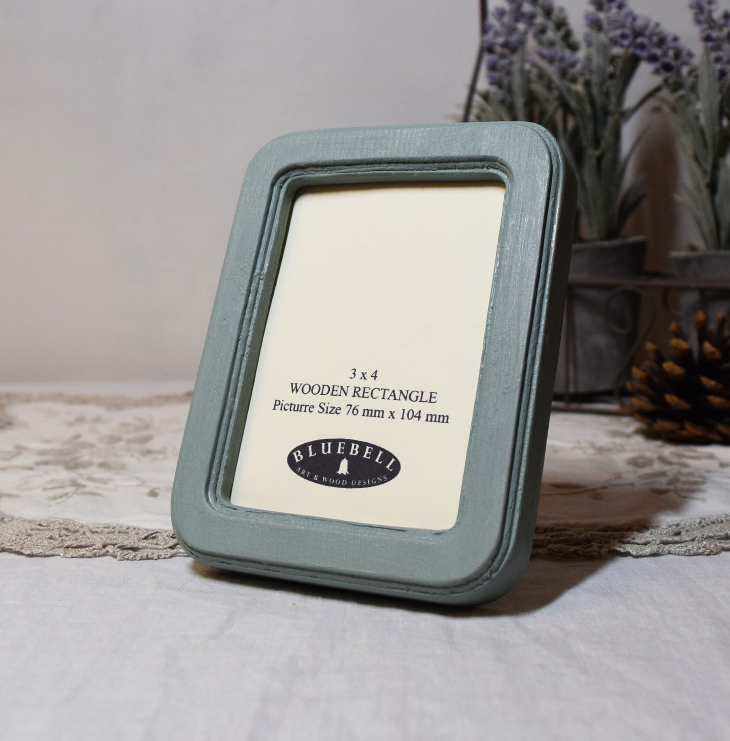 Duck Egg 3" x 4" Rectangle Handmade Wooden Photo Picture Frame