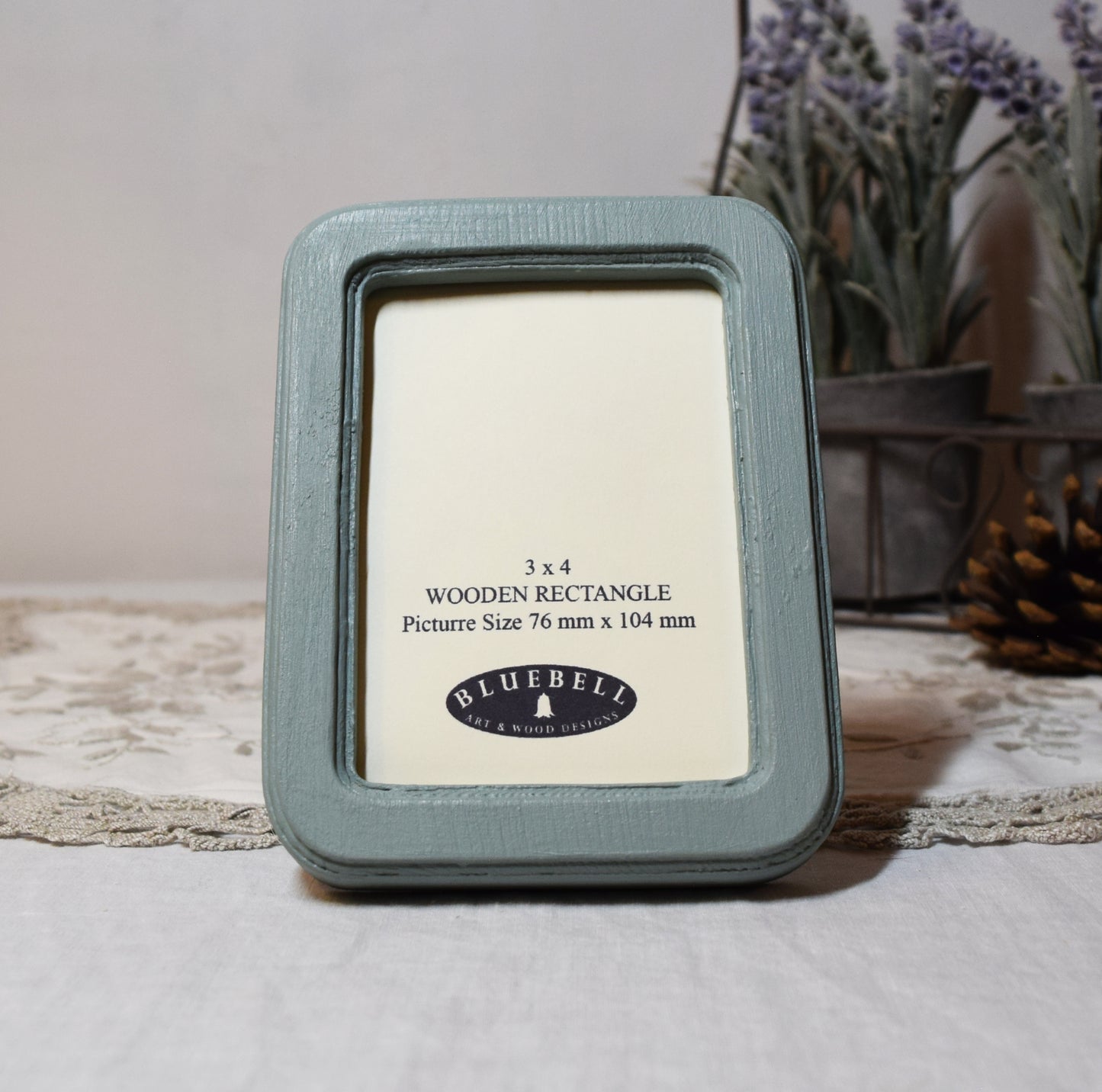 Duck Egg 3" x 4" Rectangle Handmade Wooden Photo Picture Frame