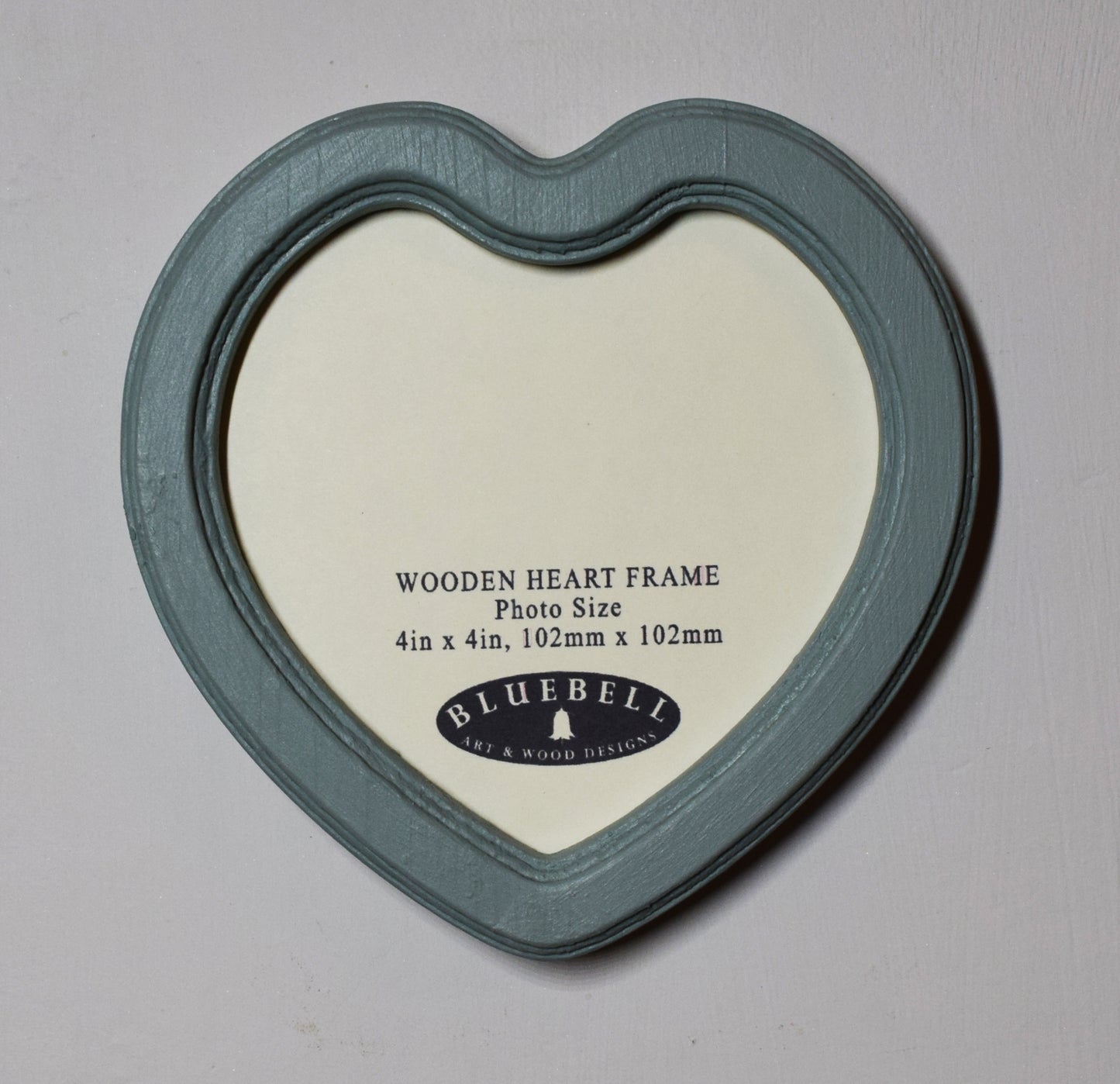 Duck Egg 4" x 4" Heart Handmade Wooden Photo Picture Frame