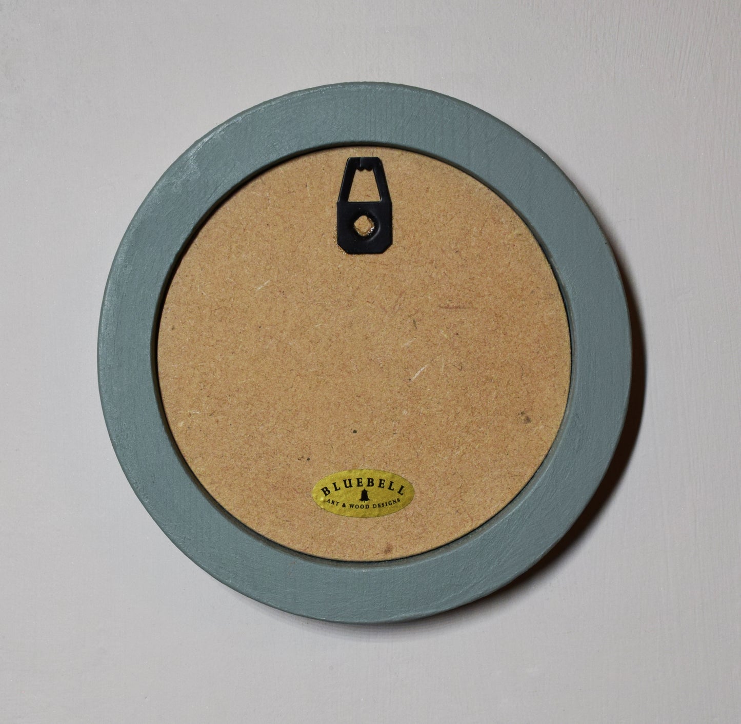 Duck Egg 4" x 4" Round Roman Edged Handmade Wooden Photo Picture Frame