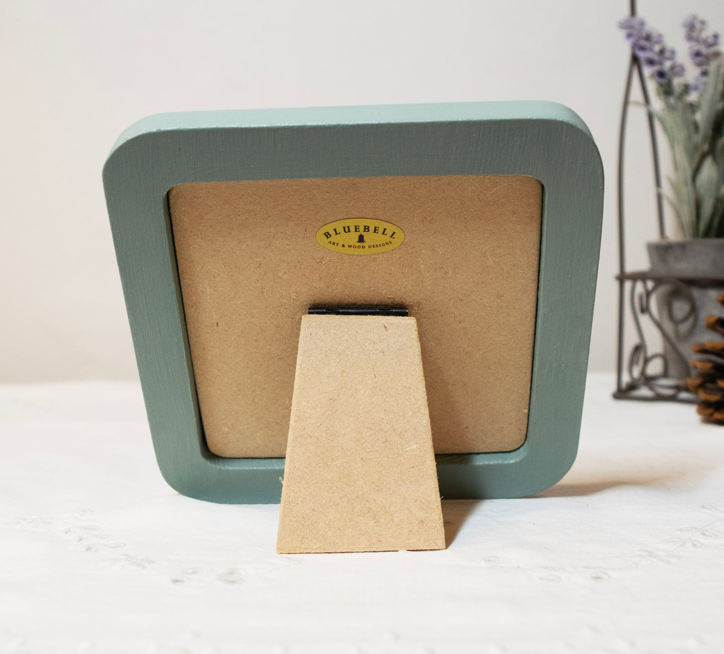 Duck Egg 4" x 4" Square Handmade Wooden Photo Picture Frame