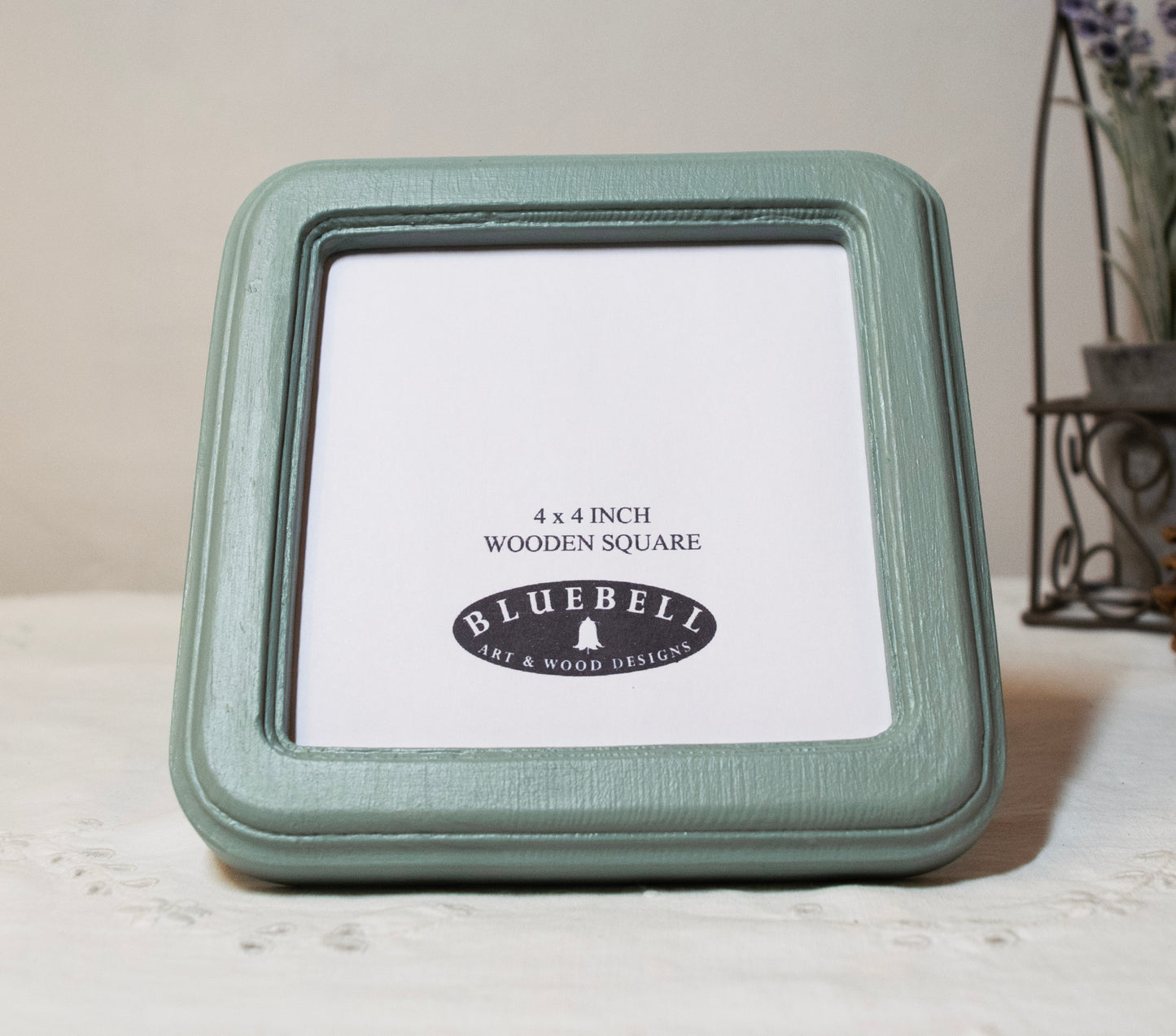 Duck Egg 4" x 4" Square Handmade Wooden Photo Picture Frame