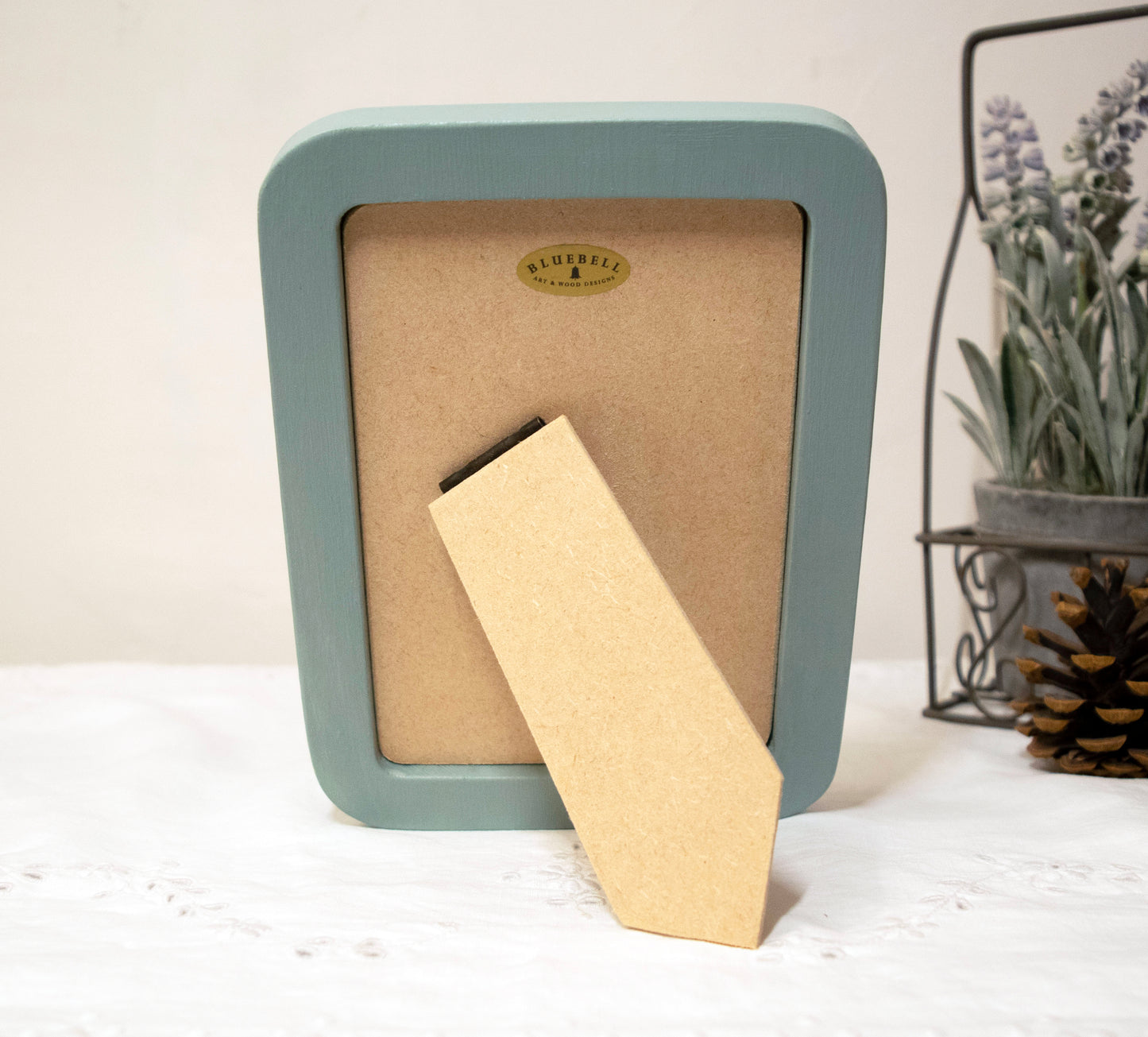 Duck Egg 4" x 6" Rectangle Roman Edged Handmade Wooden Photo Picture Frame