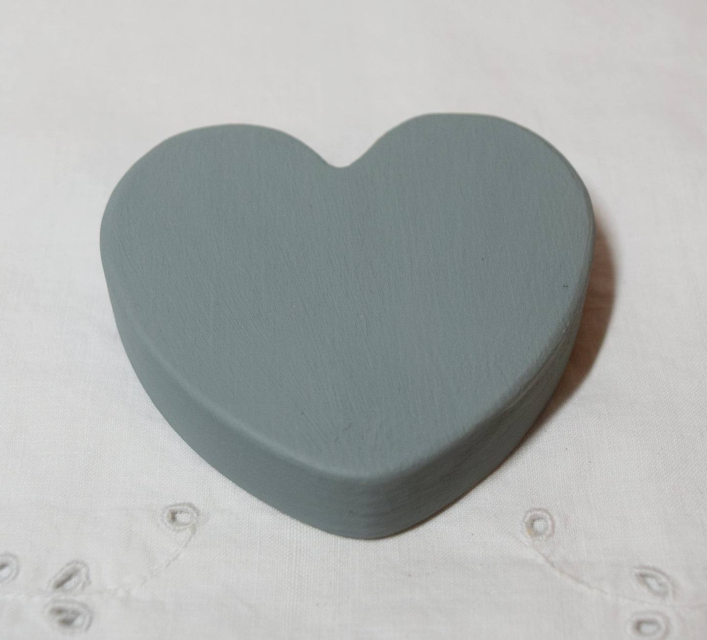 Duck Egg Wooden Love Heart Shelf Sitter Ornament 3"x3", 2"x2"