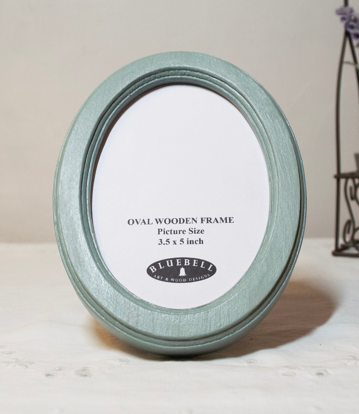 Duck Egg 3.5" x 5" Oval Handmade Wooden Photo Picture Frame