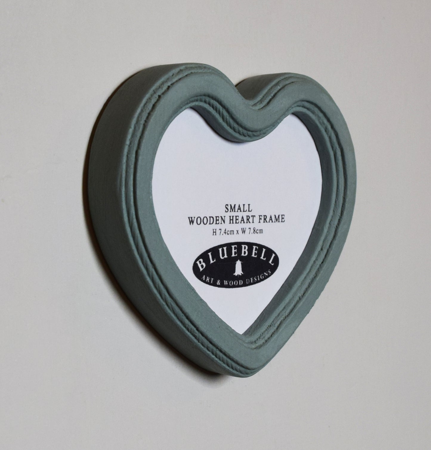 Duck Egg 3" x 3" Heart Handmade Wooden Photo Picture Frame