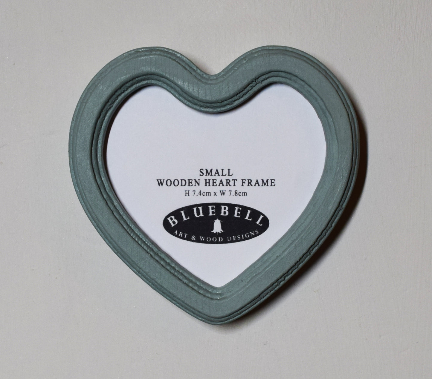Duck Egg 3" x 3" Heart Handmade Wooden Photo Picture Frame